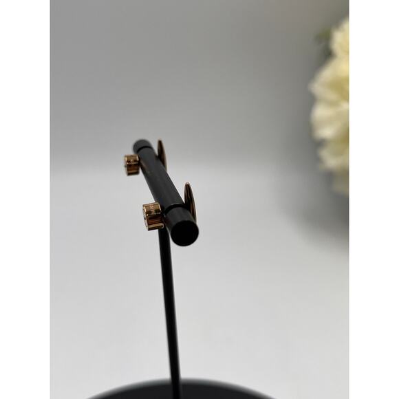 Michael Kors Rose Gold Mini Stud Earrings Designer Bags Spear Shape - Picture 4 of 13